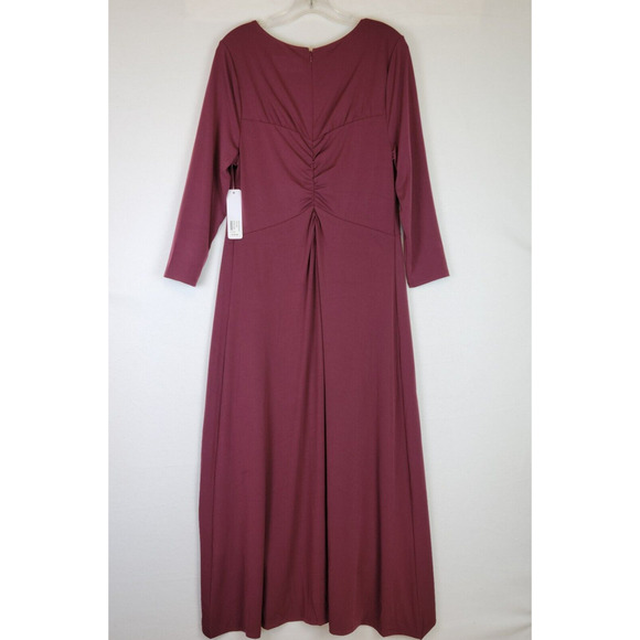 Soft Surroundings Womens Monica Knit Maxi Dress Size Large Purple 3/4 Sleeve - Picture 8 of 8